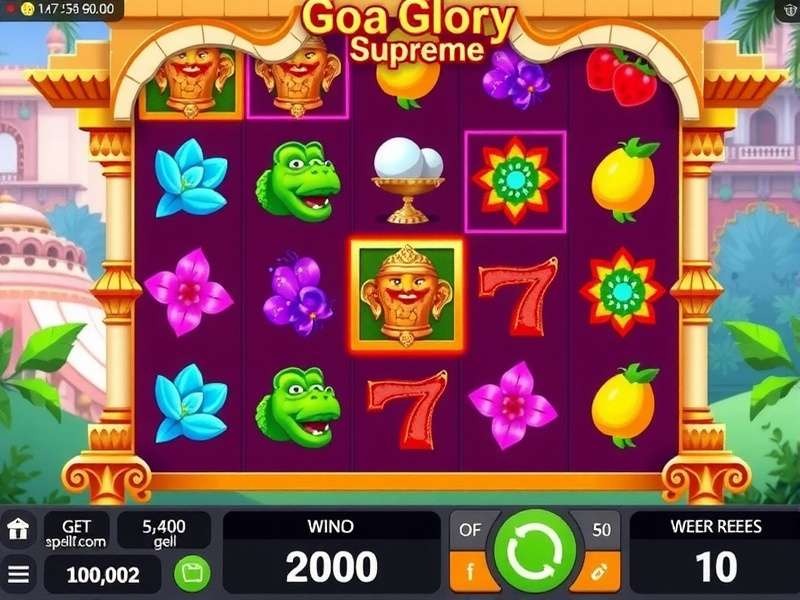 Goa Glory Supreme Main Game Screen Goa Glory Supreme game screenshot showing vibrant Indian-themed graphics